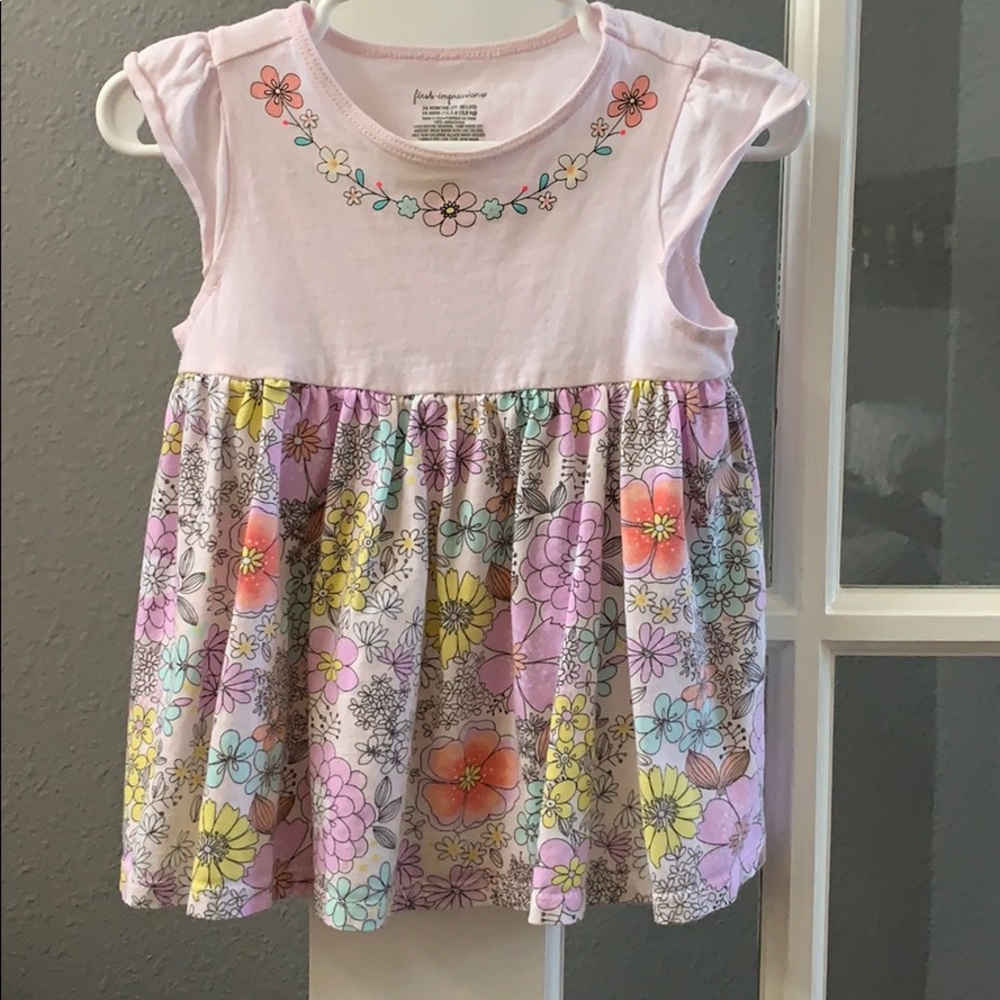 Pink and floral dress